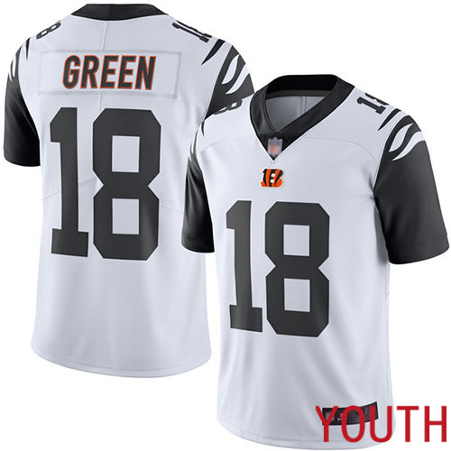 Cincinnati Bengals Limited White Youth A J Green Jersey NFL Footballl 18 Rush Vapor Untouchable